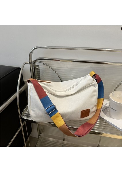 Kadın Çantası, Büyük Kapasiteli Omuz Çapraz Çanta, Moda ve Batı Tarzı, Kişilik ve Güzel, Katı Renkli Niş Çanta (Yurt Dışından)