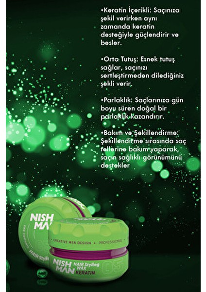 Nishman 05 Saç Şekillendirici Ultra Sert Parlak Wax 150 ml modelleri