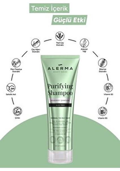 Arındırıcı Sülfatsız Şampuan Kokusuz 250 ml Pamuk Karışımı Malzeme ile Tüm Saçlar İçin