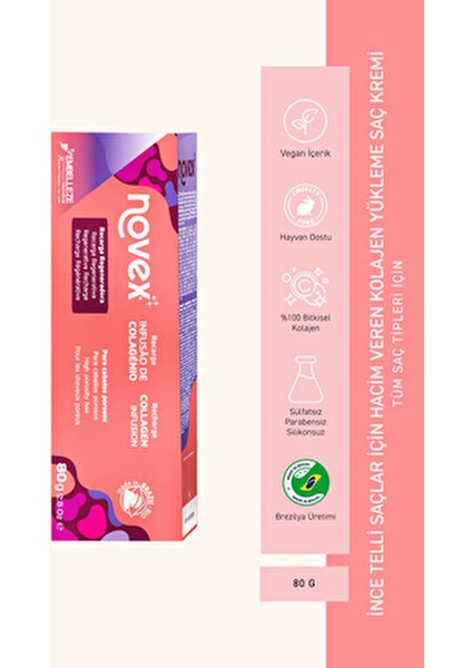 Durulanmayan Saç Bakım Kremi İnce Telli Saçlar İçin 80 g Vegan Formül ile Hacim Verici indirimleri