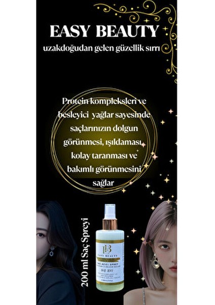 Saç Açıcı Sprey Parlaklık Verici Çiçekli Koku 200 ml Vegan ve Paraben İçermez