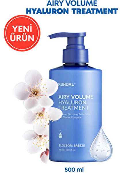 Arındıran Nemlendiren Hacim Veren Saç Kremi KUNDAL Airy Volume Hyaluron Treatment 500ml Blossom Br. modelleri