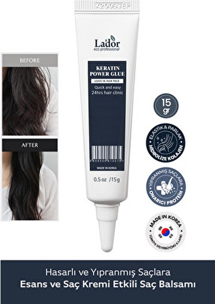 Keratin Power Glue Onarıcı Saç Kremi 15G Yıkama Gerektirmeyen Formül fiyatları