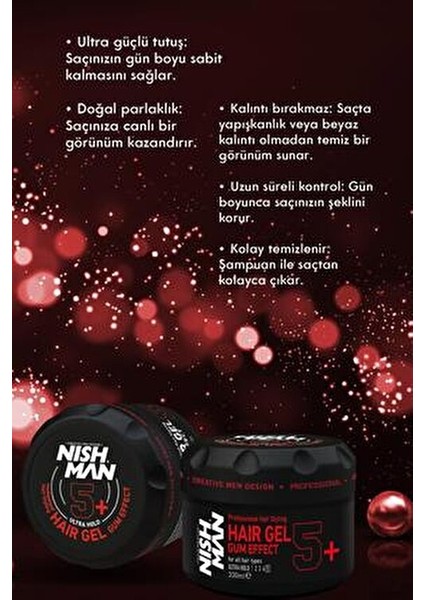 5+ Ultra Sert Saç Jölesi Parlak Etkiyle 300 ml Uzun Süreli Şekillendirme modelleri