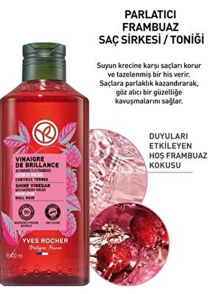 Parlaklık Veren Saç Sirkesi 400 ml Çiçekli Koku ve Doğal İçerik