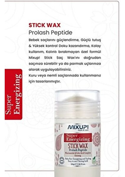 Prolash Stick Wax Bebek Saçları İçin Güçlendirici Etki 35 gr Doku Kazandırıcı fırsatları