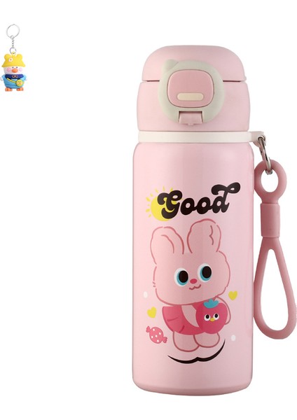 Sevimli Sıçrayan Paslanmaz Çelik Termos Bardak Kız Öğrenci Okula Pipetli Su Bardak Erkek Yüksek Görünümlü Karikatür Çocuklar (Yurt Dışından)