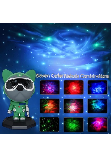 Bebek Odası Yıldız Gece Lambası Çocuklar Için Köpek Uzay Astronot Projektörü Yıldızlı Bulutsu Galaksi Işığı Aurora Tavan LED Lambası (Yurt Dışından) modelleri
