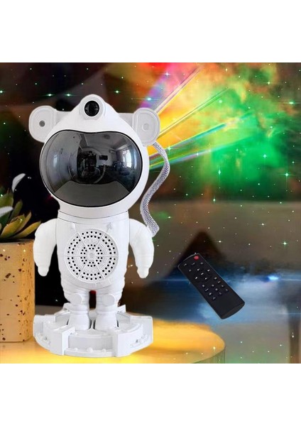 Galaxy Gece Lambası Aurora Starlight Projeksiyon Lambası Bluetooth Hoparlörlü Yıldız Astronot Bulutsu Projektörü (Yurt Dışından) modelleri