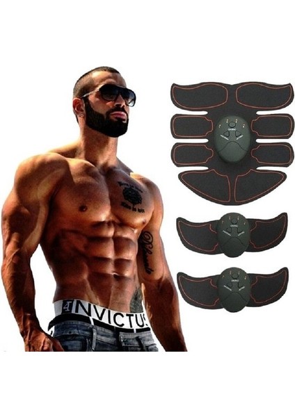 Elektrikli Ems Karın Kası Stimülatörü Fitness Aleti Kablosuz Karın Kası Eğitmeni Vücut Bacaklar Kollar Karın Egzersizi (Yurt Dışından)