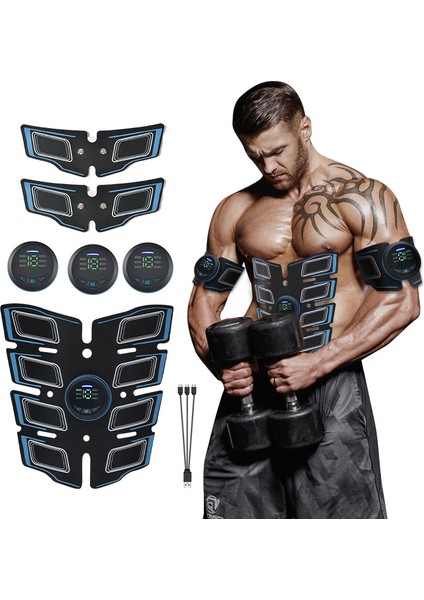 Ems Akıllı Karın Kası Yaması Fitness Ekipmanı Mikro Elektrikli Karın Kemeri Karın Fitness Cihazı (Yurt Dışından)