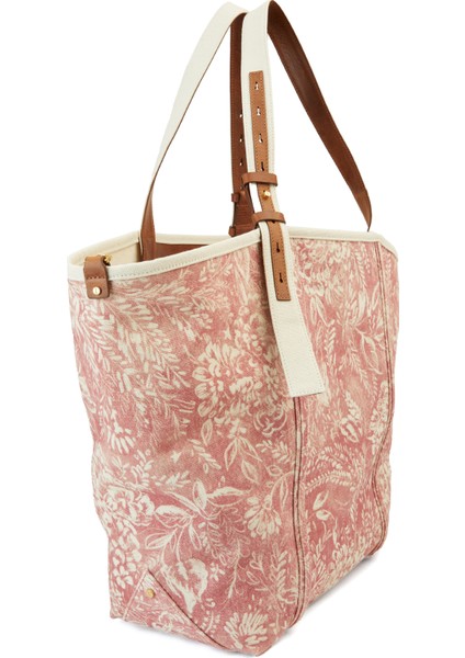 Ekru Pembe Kadın Alışveriş Çantası modelleri