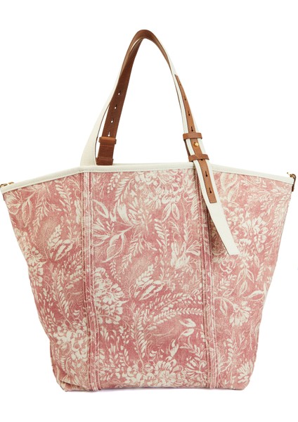 Ekru Pembe Kadın Alışveriş Çantası fırsatları