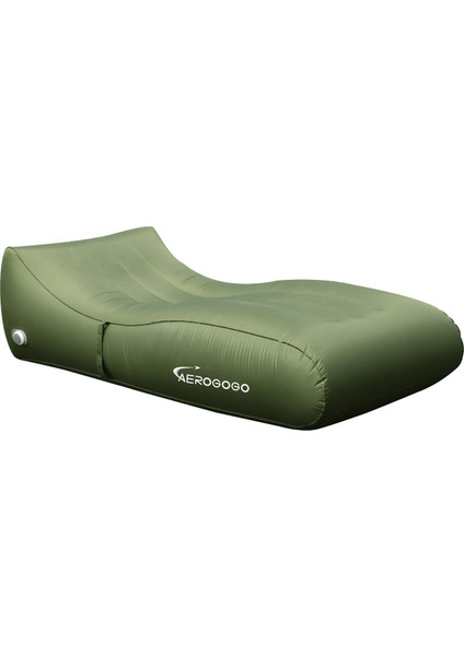 Gıga Lounger Ps2 Yeşil Pompalı Su Geçirmez Kumaş Kaplama Şişme Yatak