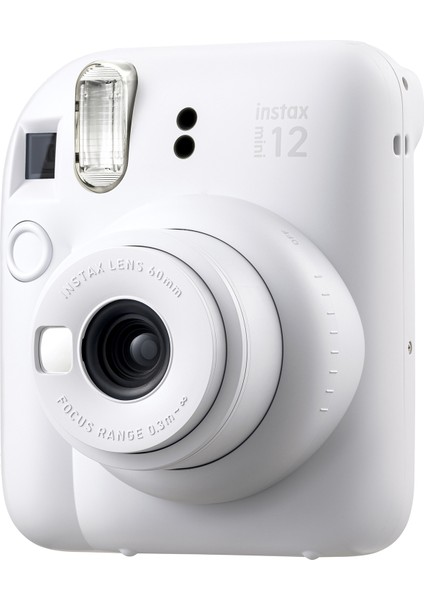 Instax Mini 12 Beyaz Fotoğraf Makinesi + 10'lu Film ve Şeffaf Kılıf Seti indirimleri