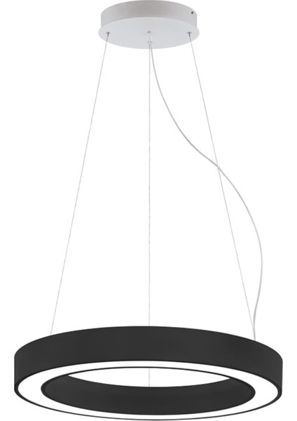 Pastrengo 2 Siyah Dökme Çelik Sarkıt Ledli Avize