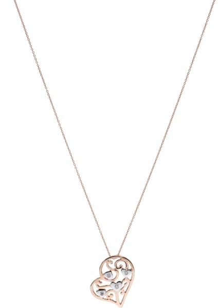 Pırlanta Detaylı Kadın Altın Kolye