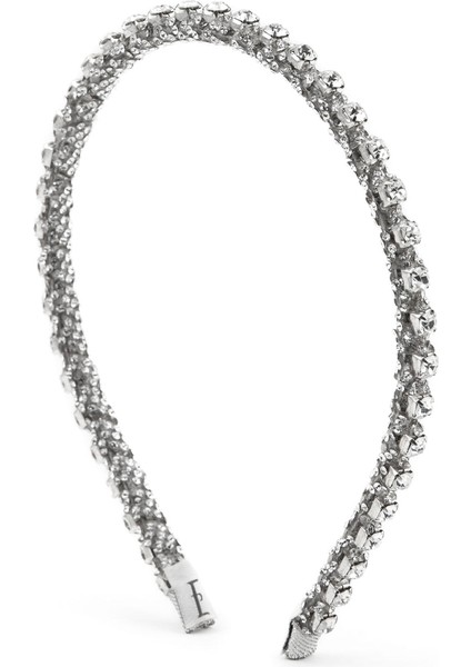 Tina Gümüş Kristal Taşlı Kadın Taç