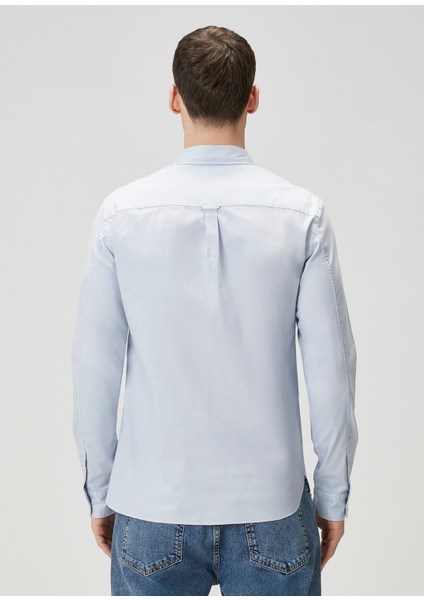 Stretch Fit Hawthorne Açık Mavi Yün Gömlek fırsatları