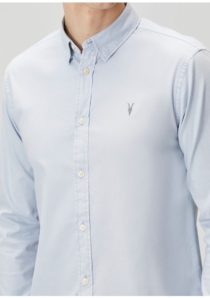 Stretch Fit Hawthorne Açık Mavi Yün Gömlek indirimleri