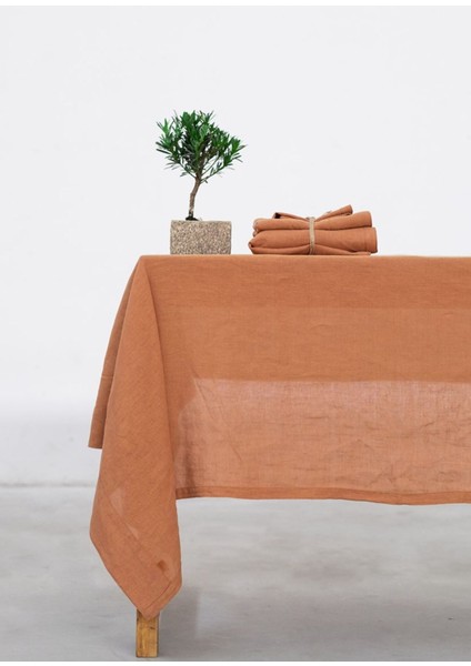 Linen Taba Keten Masa Örtüsü 150 x 250 cm fiyatları