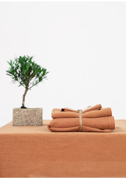 Linen Taba Keten Masa Örtüsü 150 x 250 cm modelleri