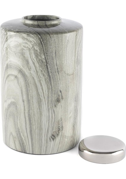 Silver Kapaklı Küp Vazo fiyatları