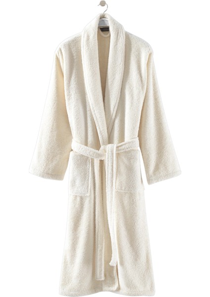 Sicilia Bej Pamuklu Bukle Unisex Bornoz