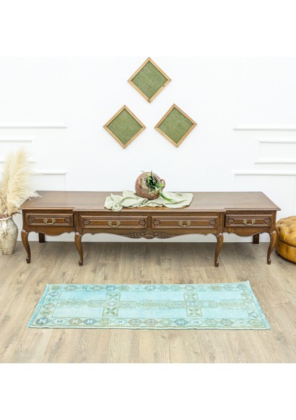 Atela El Dokuma Mavi Yün Yolluk 57X158 cm fiyatları