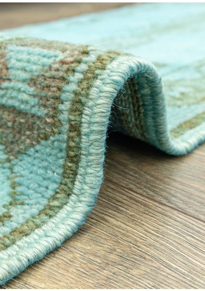 Atela El Dokuma Mavi Yün Yolluk 57X158 cm indirimleri