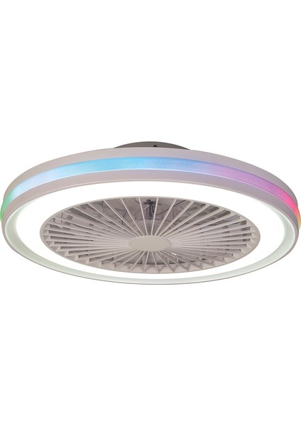 Gamer Beyaz Rgb Ledli Vantilatör