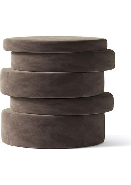 Ups Kahverengi Kadife Puf