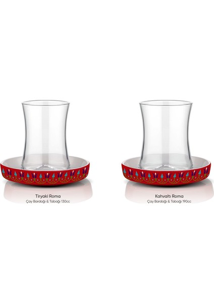 Istanbul Kahvaltı Roma 12 Parça Çay Bardağı Seti modelleri
