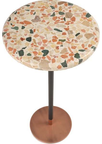 Çekirdek Terrazzo Mermer Yan Sehpa fiyatları