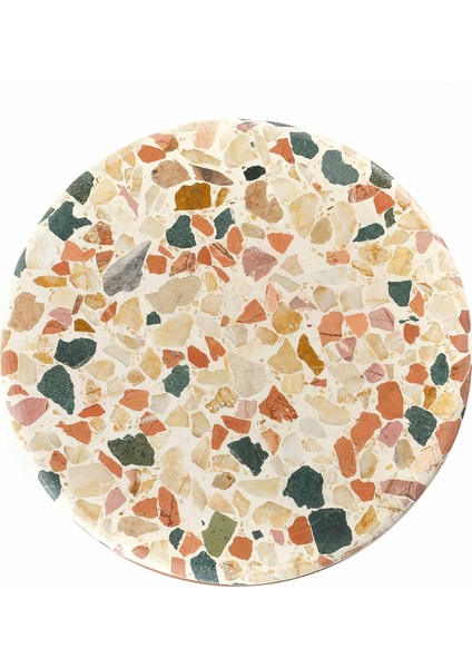 Çekirdek Terrazzo Mermer Yan Sehpa modelleri