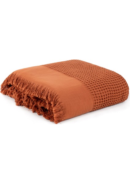 Waffle Cinnamon Yatak Örtüsü 240X260 cm