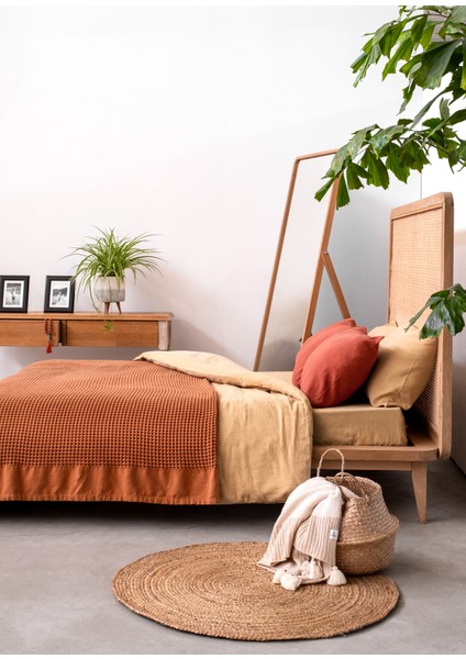 Waffle Cinnamon Yatak Örtüsü 240X260 cm fiyatları