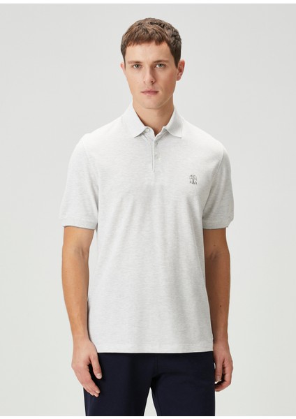Gri Polo Yaka T-Shirt