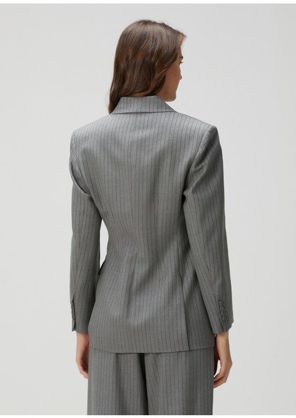 Fairway Gri Çizgili Yün Blazer fırsatları
