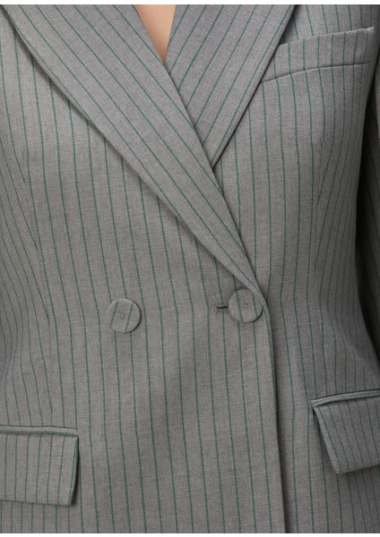 Fairway Gri Çizgili Yün Blazer indirimleri