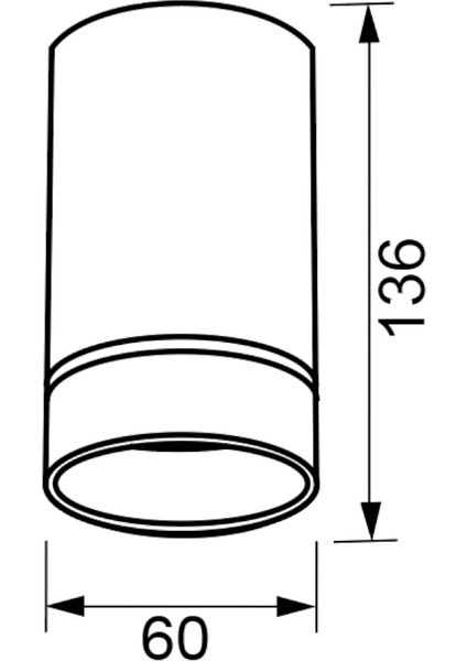 Split Siyah Spot Işığı 6 cm