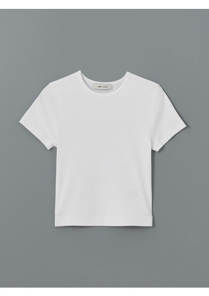 Yeni Sezon Bisiklet Yaka Dokulu Kadın Tişört indirimleri