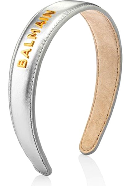 Leather Headband Silver Büyük Boy Kadın Taç