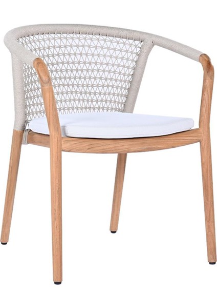 Wo Ena Cartenza 164 Gri Tik Ağacı Bahçe Sandalyesi