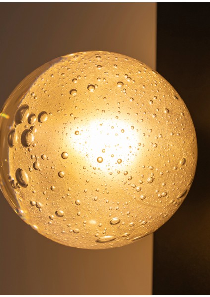 Helsingör Siyah Soft Kabarcıklı Cam 2'li Aplik