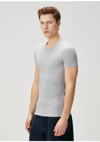Gri Basic T-Shirt modelleri