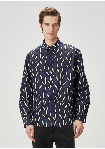 The Simon Lacivert Çizgili Gömlek fiyatları