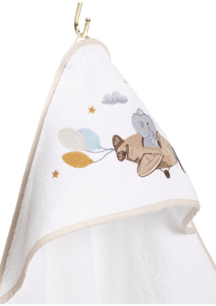 Happy Tony %100 Organik Pamuklu Nakışlı Bebek Havlu Kundak 80 x 80 cm fırsatları