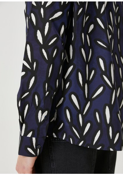 The Simon Lacivert Çizgili Gömlek