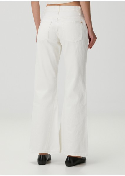 Slim Illusion Beyaz Flared Jean Pantolon fırsatları